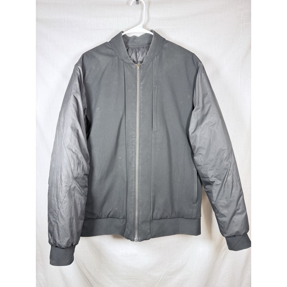 Lululemon About Face Bomber Jacket Men Reversible Down Puffer Black XL Palm deco - Picture 10 of 13